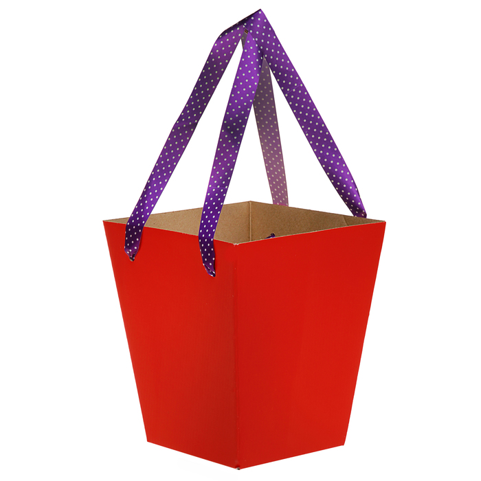 Переноска для цветов, красный, 17 х 20 х 12 см