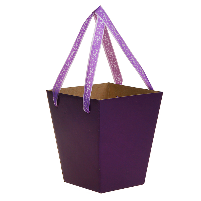 Переноска для цветов, фиолетовый, 17 х 20 х 12 см