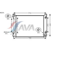

Радиатор системы охлаждения AVA QUALITY COOLING AI2231