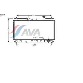 

Радиатор системы охлаждения AVA QUALITY COOLING TO2235