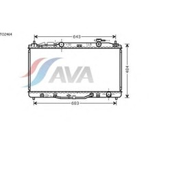 

Радиатор системы охлаждения AVA QUALITY COOLING TO2464
