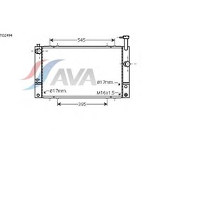 

Радиатор системы охлаждения AVA QUALITY COOLING TO2494