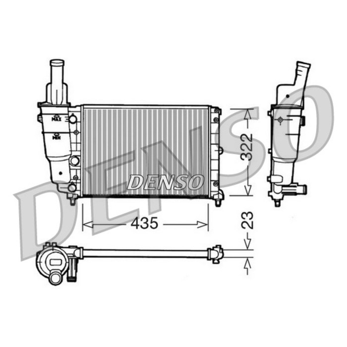 Радиатор охлаждения двигателя Denso DRM09095