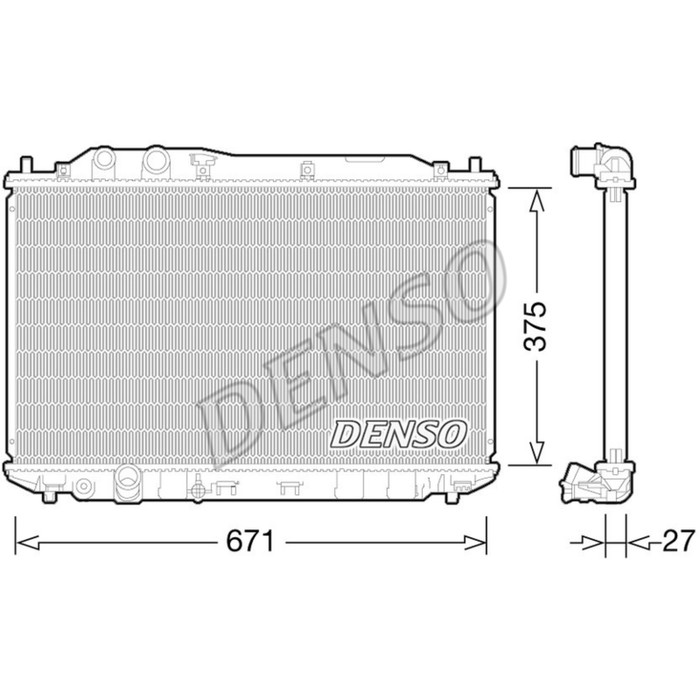 Радиатор охлаждения двигателя Denso DRM40029
