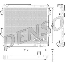 

Радиатор охлаждения двигателя Denso DRM50075