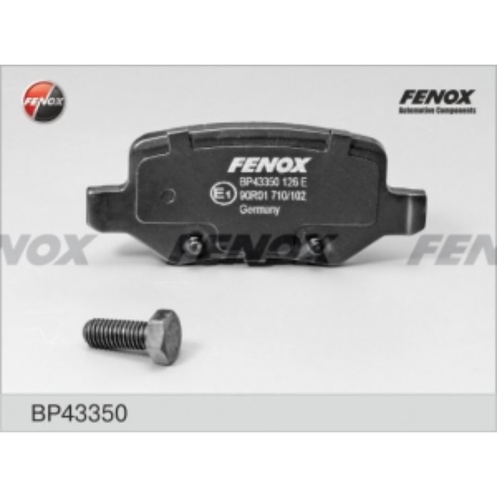Колодки тормозные FENOX bp43350