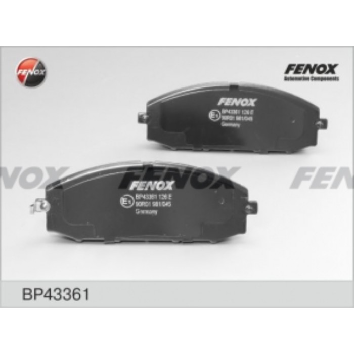 Колодки тормозные FENOX bp43361