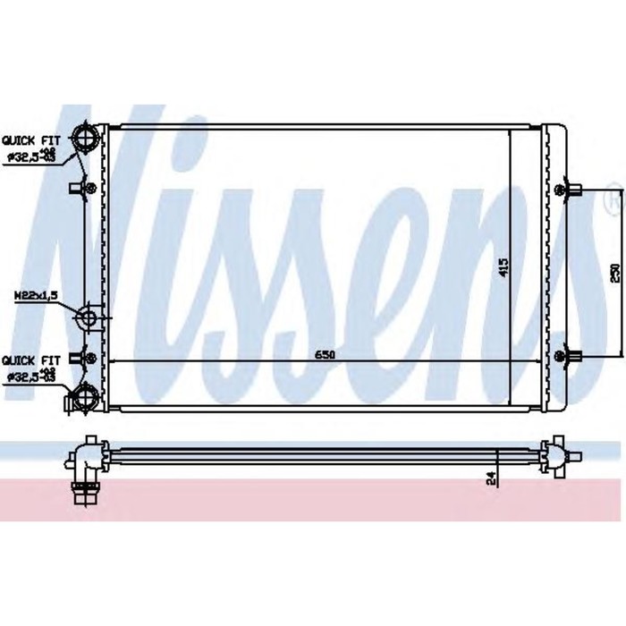 Радиатор системы охлаждения NISSENS 652011