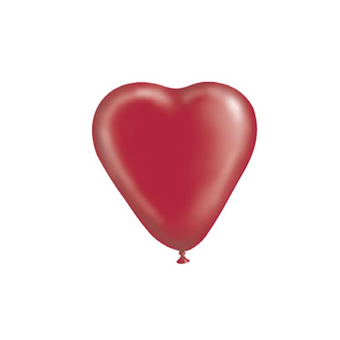 Шар латексный Сердце 10" Кристалл Красный 50 + 10 беспл = 60 шт. 1 шт. G