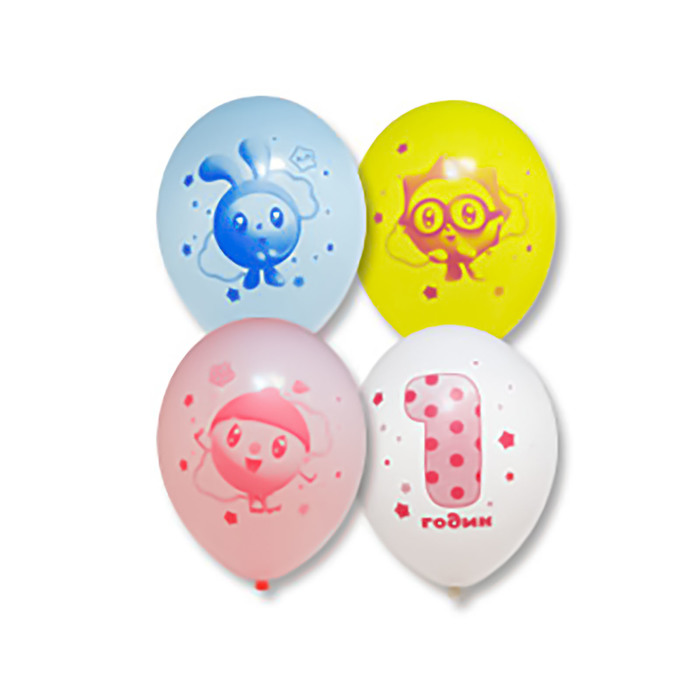 Шар латексный 12" "Малышарики" МИКС 50 шт. BB