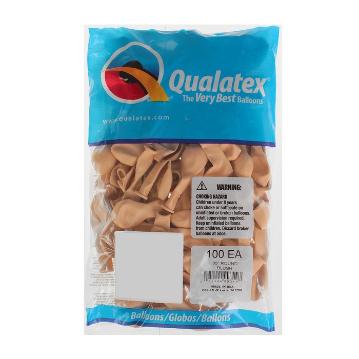 Шар латексный 5", пастель, персиковый 100 шт. Q