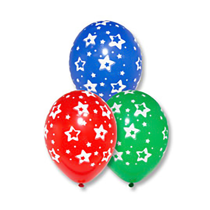 Шар латексный 12" "Звезды", пастель, набор 50 шт., цвета МИКС BB