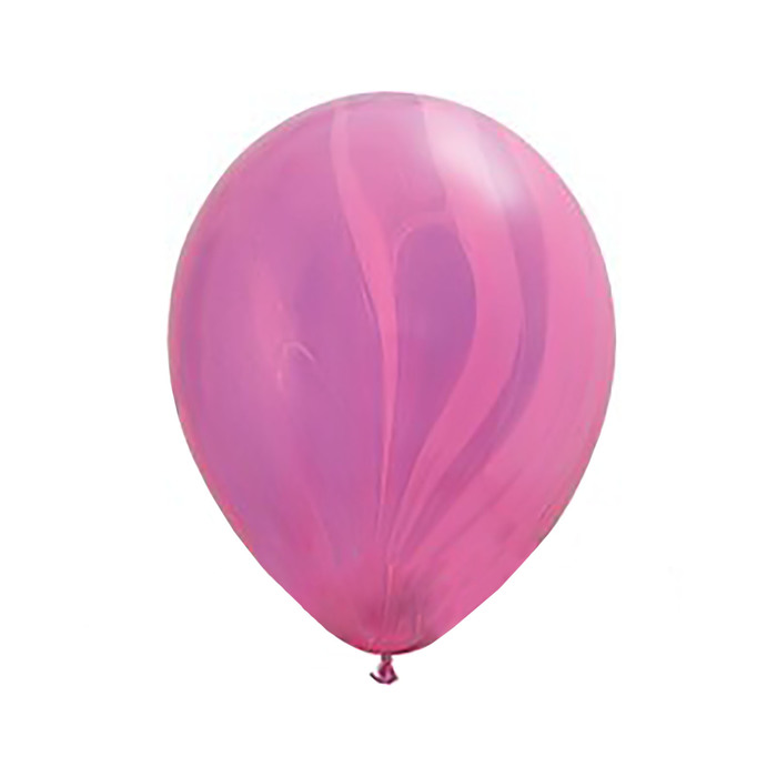 Шар латексный 11" "Супер Агат", розовый/фиолетовый 25 шт Q