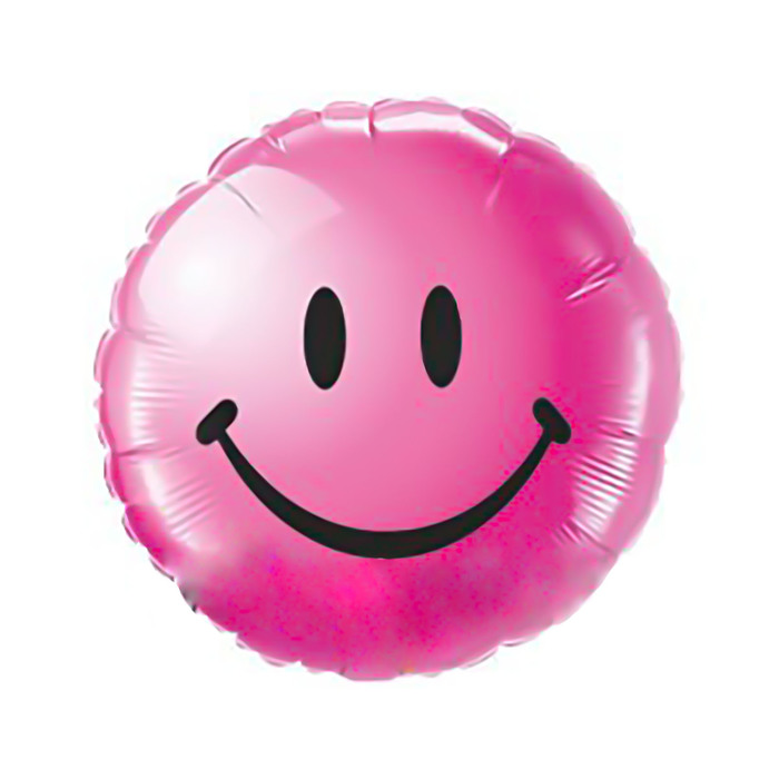 Шар фольгированный 18" "Улыбка" малиновый Q