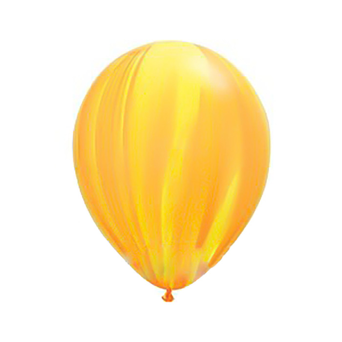 Шар латексный 11" "Супер Агат", желтый/оранжевый 25 шт Q