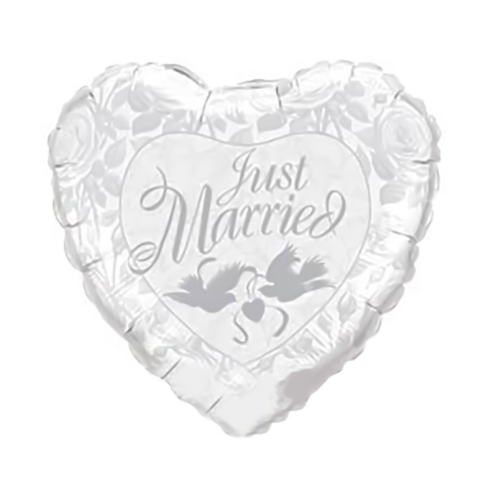 Шар фольгированный сердце 36" "Свадьба" перламутр Q