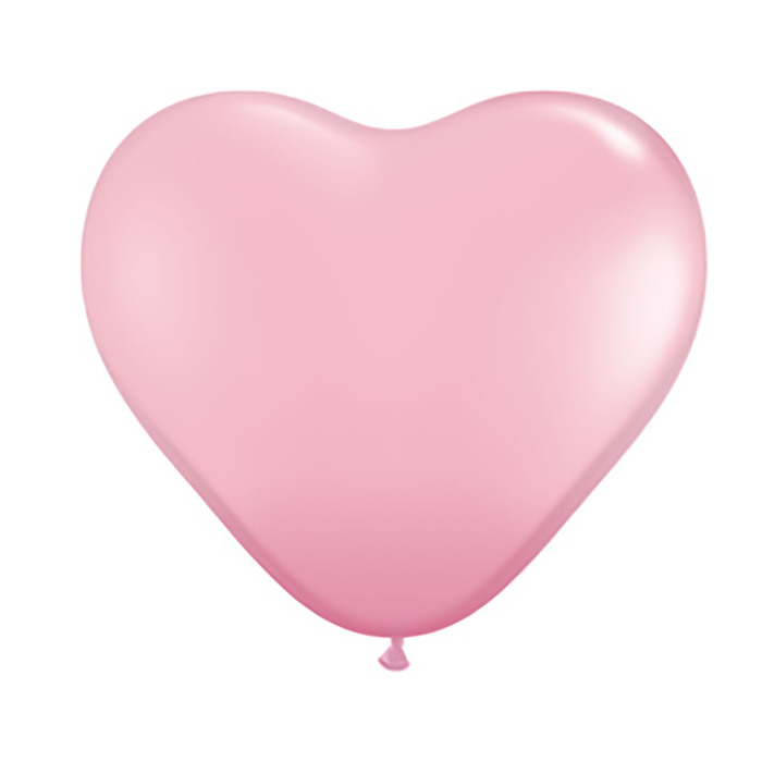 Шар латексный Сердце 6" пастель ярко-розовое 100 шт. Q