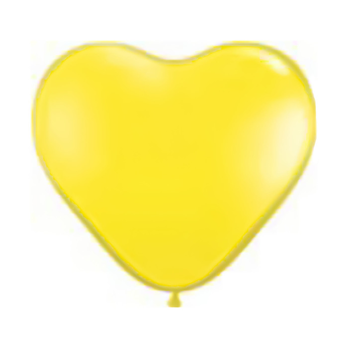Шар латексный Сердце 6" пастель желтое 100 шт. Q