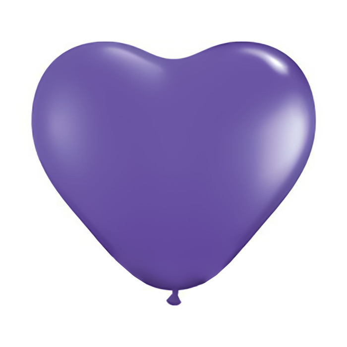 Шар латексный Сердце 6" пастель фиолетовый 100 шт. Q