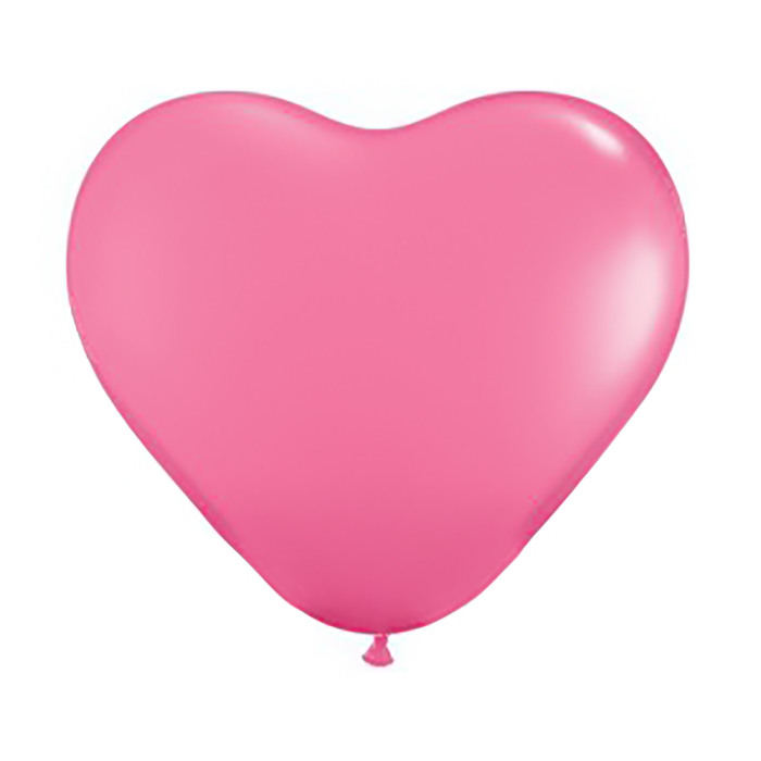 Шар латексный Сердце 6" пастель розовое 100 шт. Q