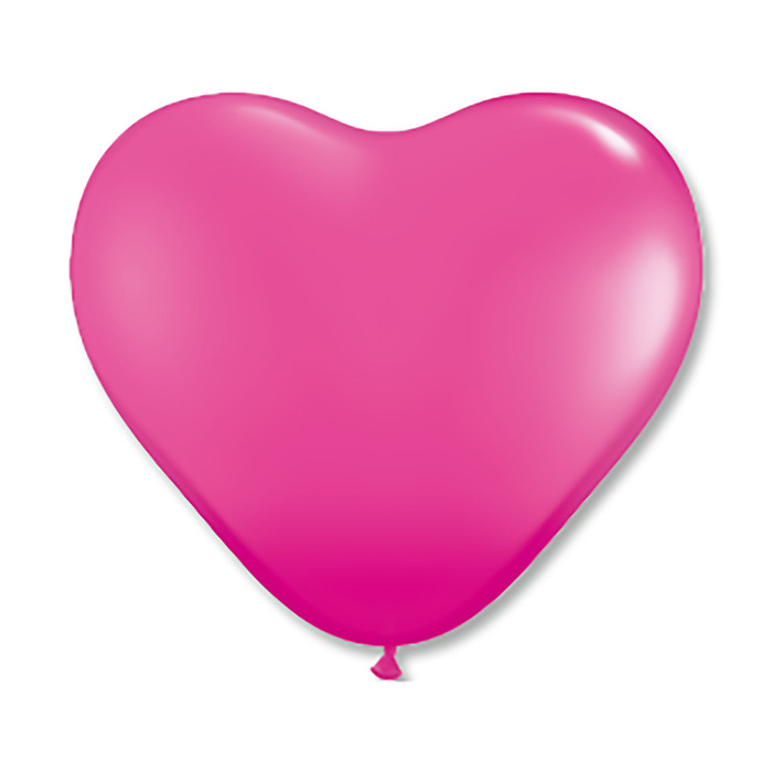 Шар латексный Сердце 6" пастель фуксия 100 шт. Q