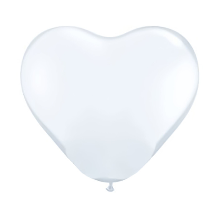Шар латексный Сердце 36" пастель белое Q