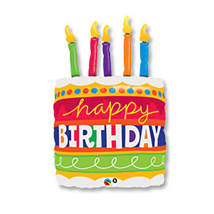 Шар фольгированный 31" "Торт со свечками" Q