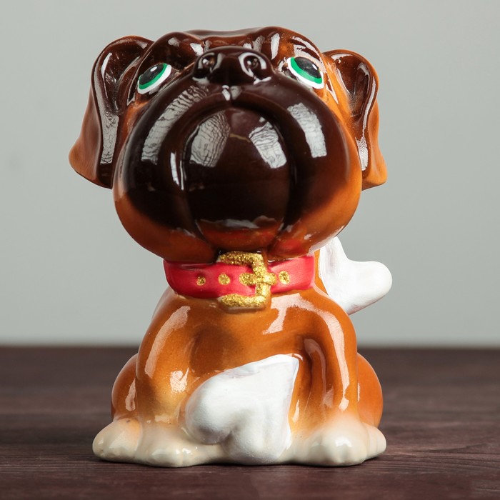 Копилка "Собака с костью" 16 см, микс