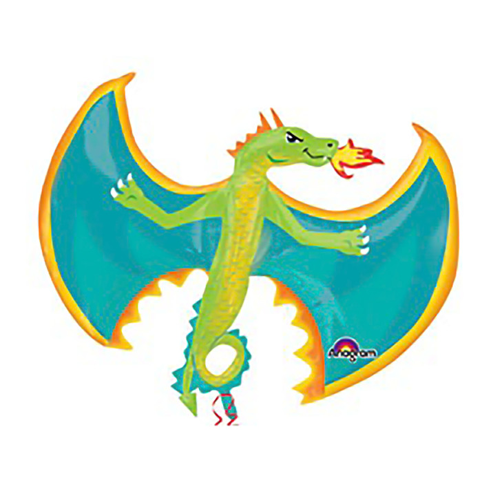 Шар фольгированный "Дракон огнедышащий" 34" АГ