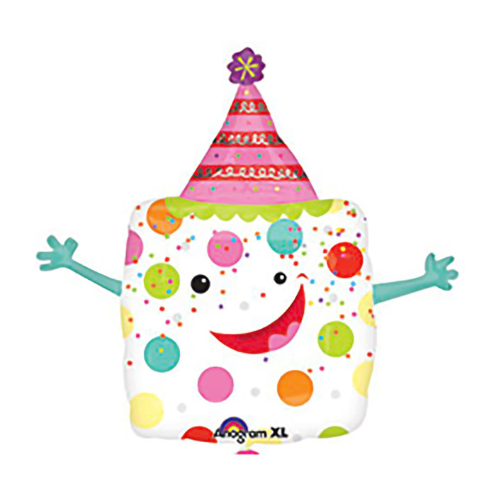 Шар фольгированный 25" "Кубик в колпаке" АГ