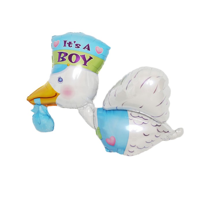 Шар фольгированный 23" "Аист голубой" АГ