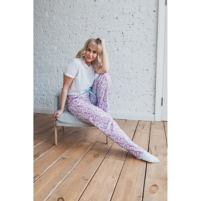 Брюки женские KAFTAN "Flowers of dream", р-р 42-44, 80% хл., 20% п/э