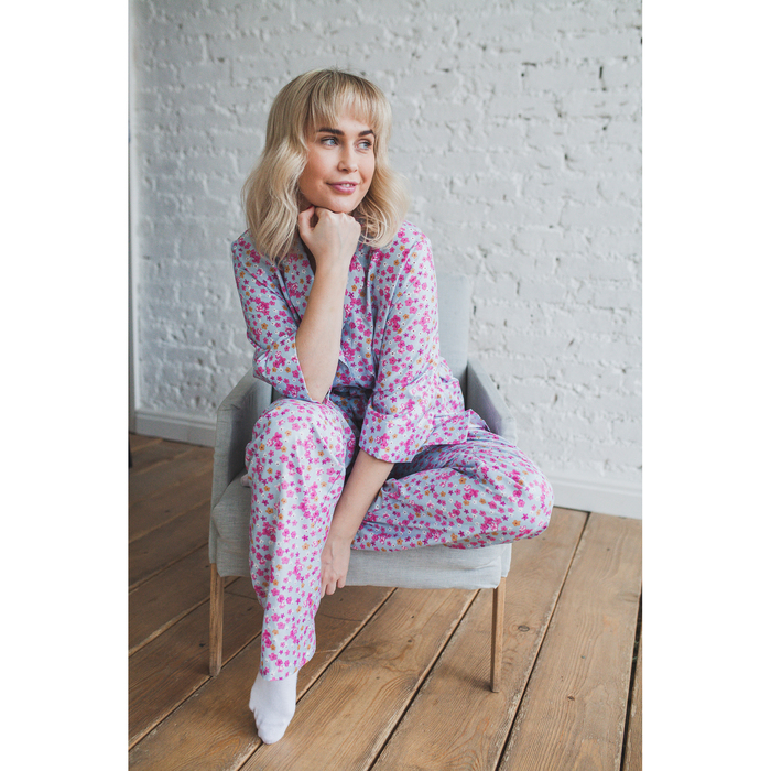 Брюки женские KAFTAN "Flowers of dream", р-р 42-44, 80% хл., 20% п/э