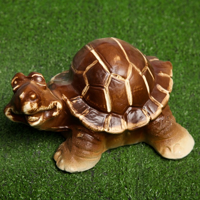 Садовая фигура "Счастливая черепаха" шамот