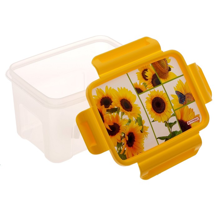 Контейнер 1,1 л "Подсолнухи" для СВЧ