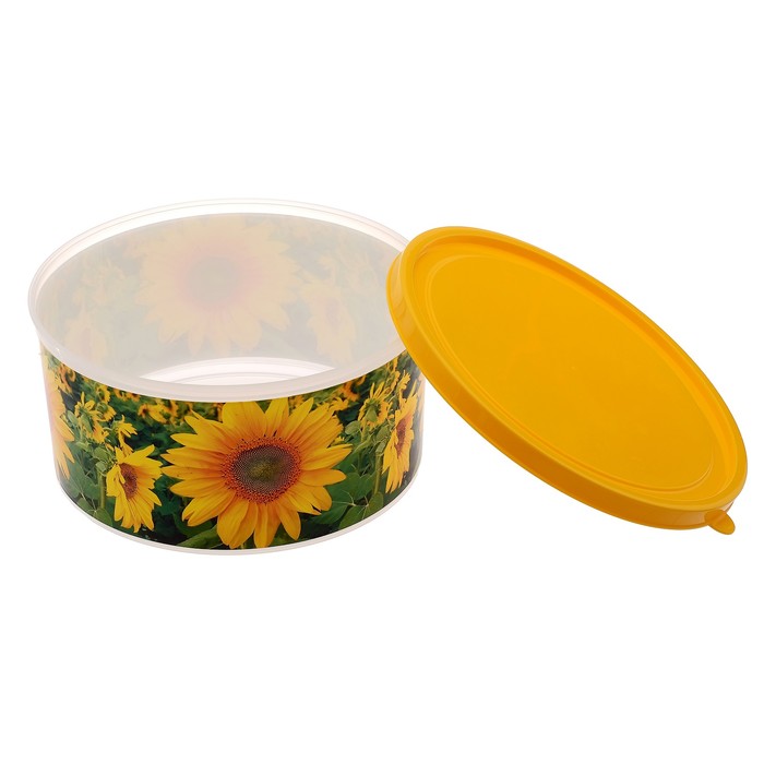 Контейнер 1,9 л "Подсолнухи" круглый
