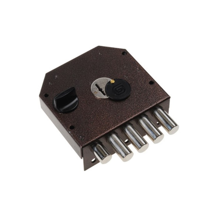 Замок накладной "Гардиан" 2005, правый, ЗД, без ответной планки, 5 ключей