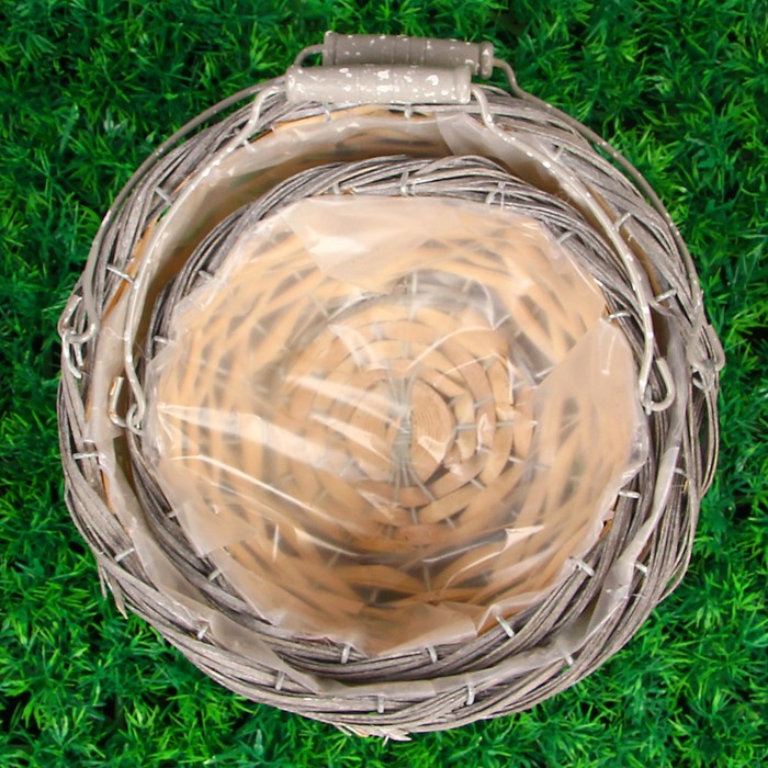 Набор кашпо «Цветы», 2 шт: 24х12 см, 20х10 см