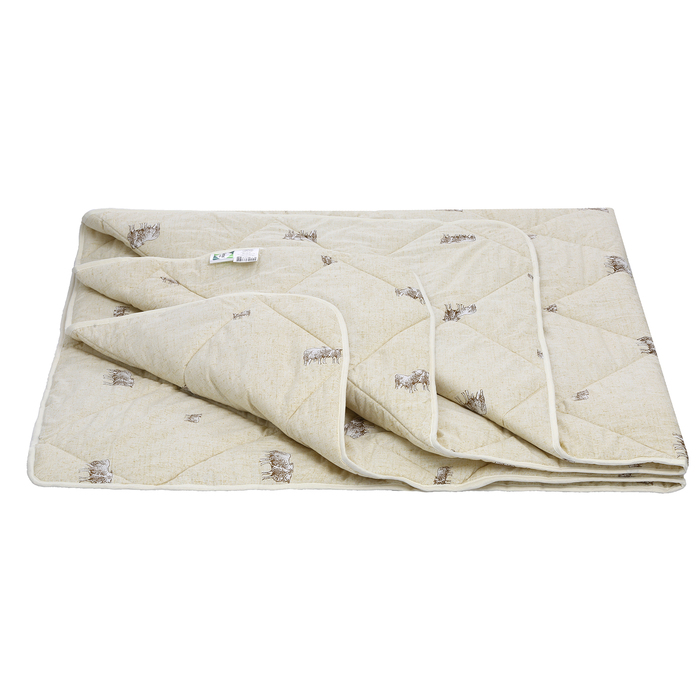 Одеяло "Овечья шерсть" 200х220 см, 300 г/м2, 50%хлопок / 50%п/э овечья шерсть