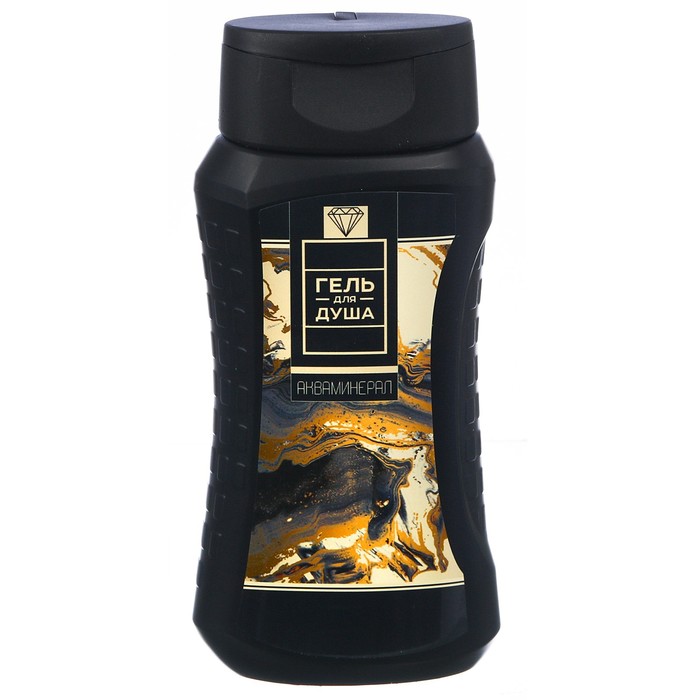 Подарочный набор "Дорогому мужу": гель для душа, мочалка в пластиковой подставке