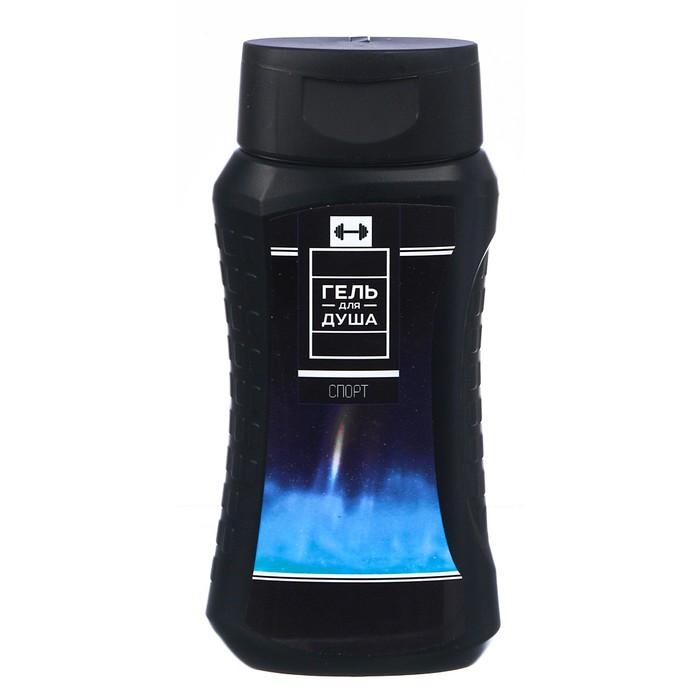 Подарочный набор "Любимому брату": гель для душа, мочалка в пластиковой подставке