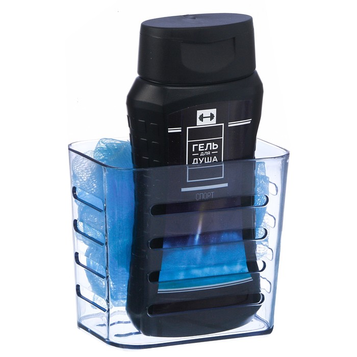 Подарочный набор "Любимому брату": гель для душа, мочалка в пластиковой подставке