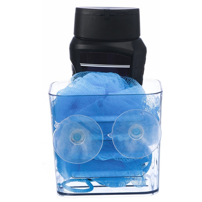 Подарочный набор "Любимому брату": гель для душа, мочалка в пластиковой подставке