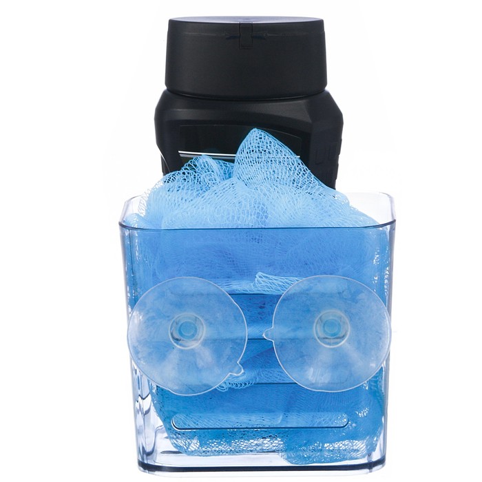 Подарочный набор "Герою и защитнику": гель для душа, мочалка в пластиковой подставке