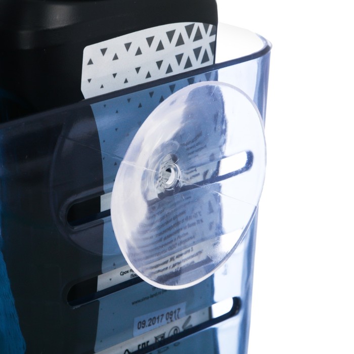 Подарочный набор "Будь непобедим": гель для душа, шампунь, мочалка в пластиковой подставке