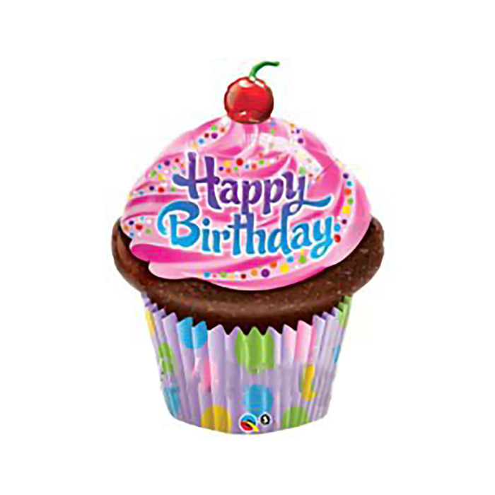 Шар полимерный 35" "Кекс в розовой глазури"