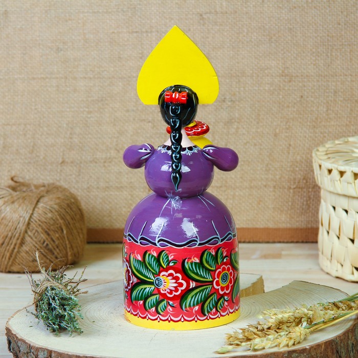 Сувенир «Кукла с самоваром», 9х24 см