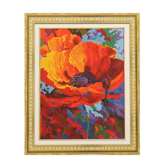 Мозаичная картина "Красный мак"