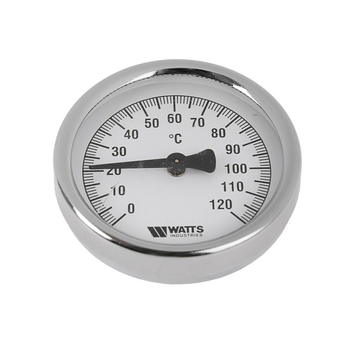 Термометр Watts 10006505, биметаллический, накладной, с пружиной, корпус Dn 80 мм