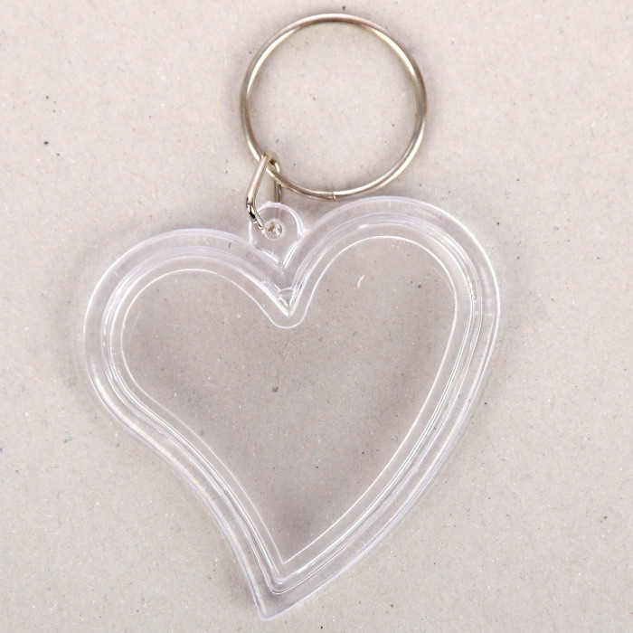 Капсула для полиграфической вставки "Сердце" 5,5х5,5х0,5 см